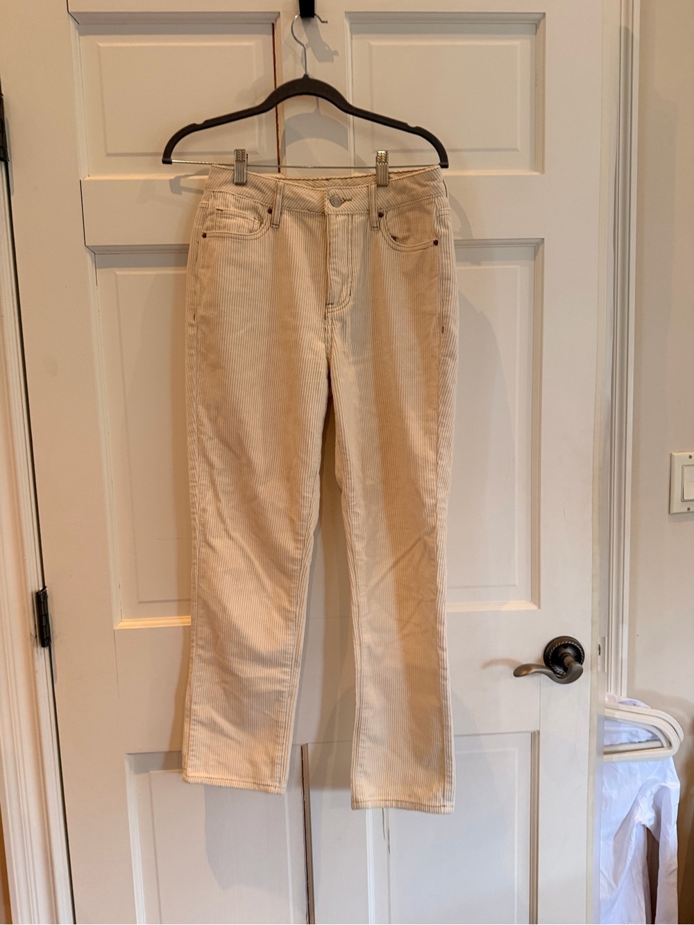 PacSun Cream Corduroy Straight Leg Jeans